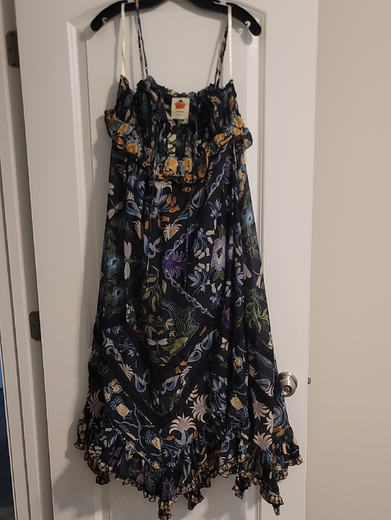 FARM Rio Dresses & Skirts - FARM Rio Navy Floral Maxi Dress with Yellow & Purple Accents
